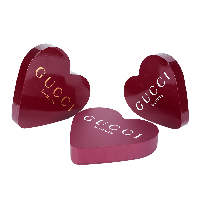 Herzförmige Kosmetikverpackungsbox mit Ober- und Unterdeckel