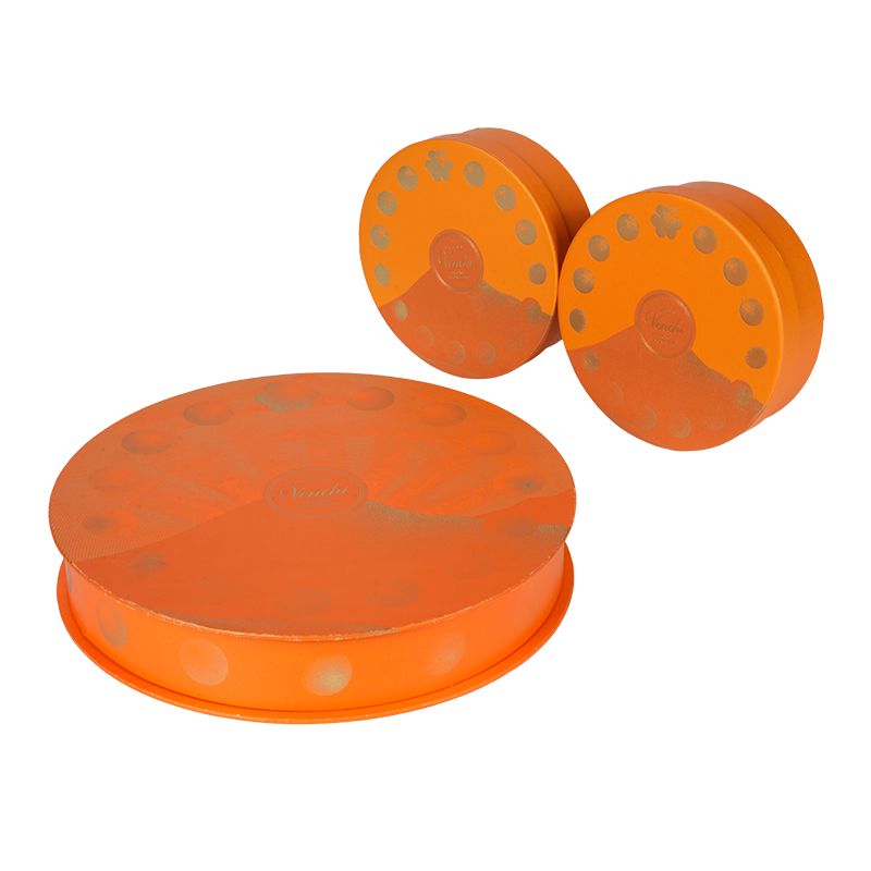 Starre, feuchtigkeitsbeständige, runde Bonbonschachtel