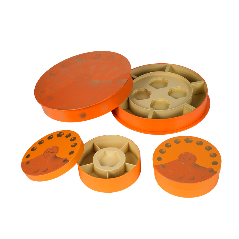 Starre, feuchtigkeitsbeständige, runde Bonbonschachtel