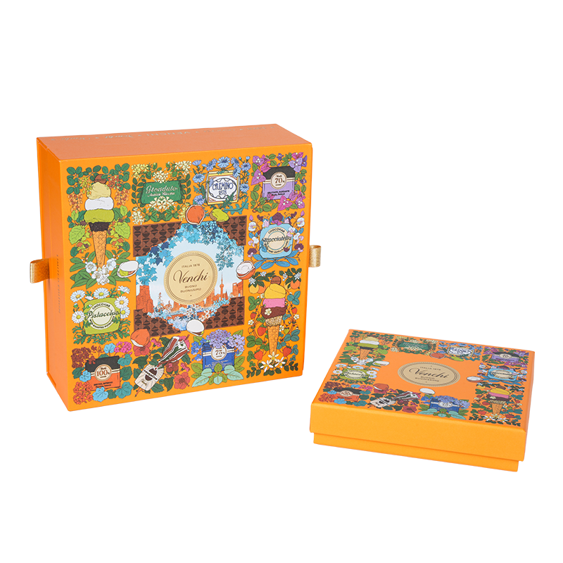 Starre Schokoladenverpackungsschachtel mit zwei Türen