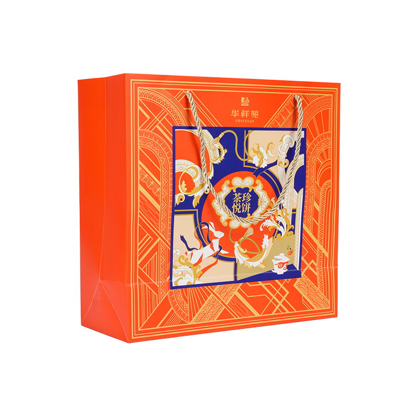 Kuchentragetasche aus Kraftpapier/weißem Karton mit wasserabweisendem Griff