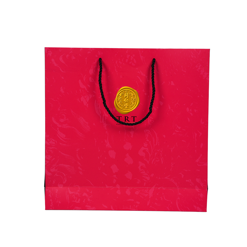 Vertikale Tragetasche aus weißem Karton für Nahrungsergänzungsmittel