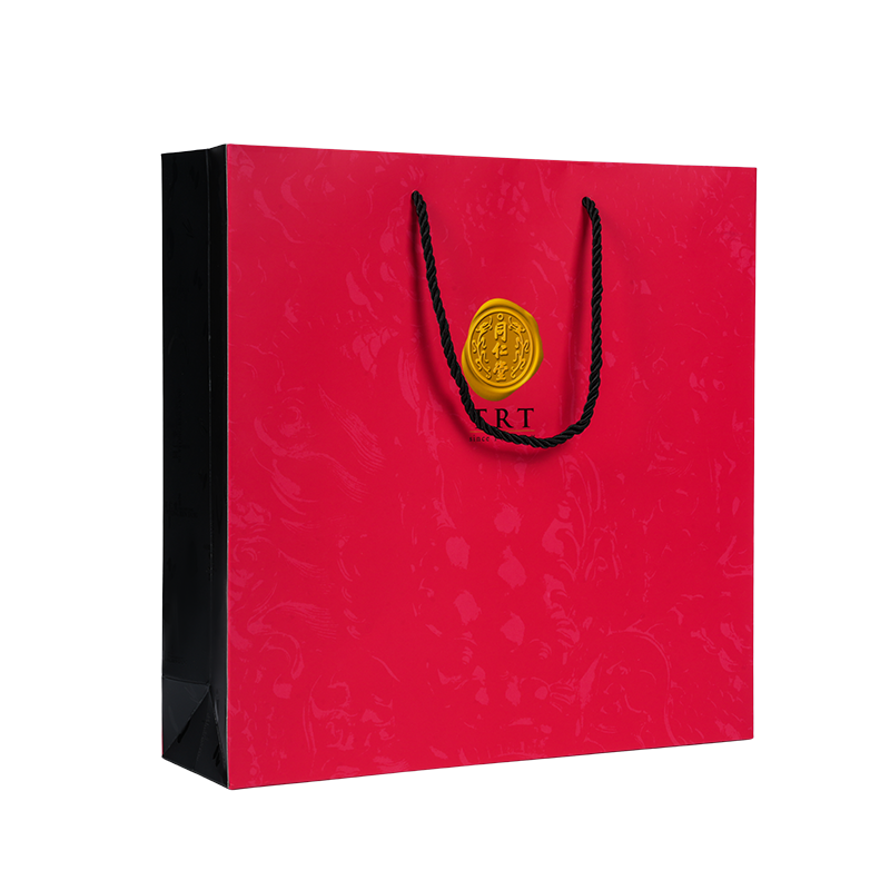 Vertikale Tragetasche aus weißem Karton für Nahrungsergänzungsmittel