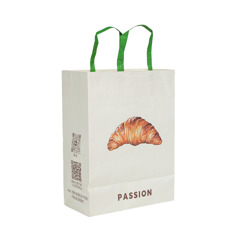 Kuchentragetasche aus Kraftpapier/weißem Karton mit wasserabweisendem Griff