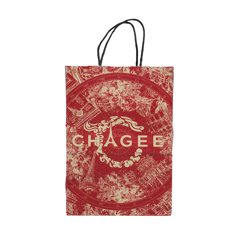 Heißprägegeprägte weiße Papppapiertüte für Parfümverpackungen