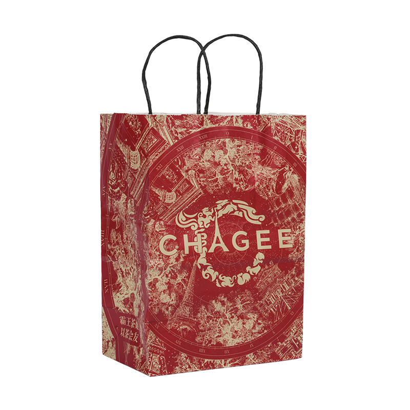 Heißprägegeprägte weiße Papppapiertüte für Parfümverpackungen