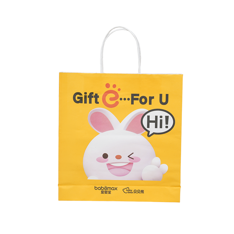 Kleidungsverpackung, horizontale handgehaltene, verdickte weiße Papptüte