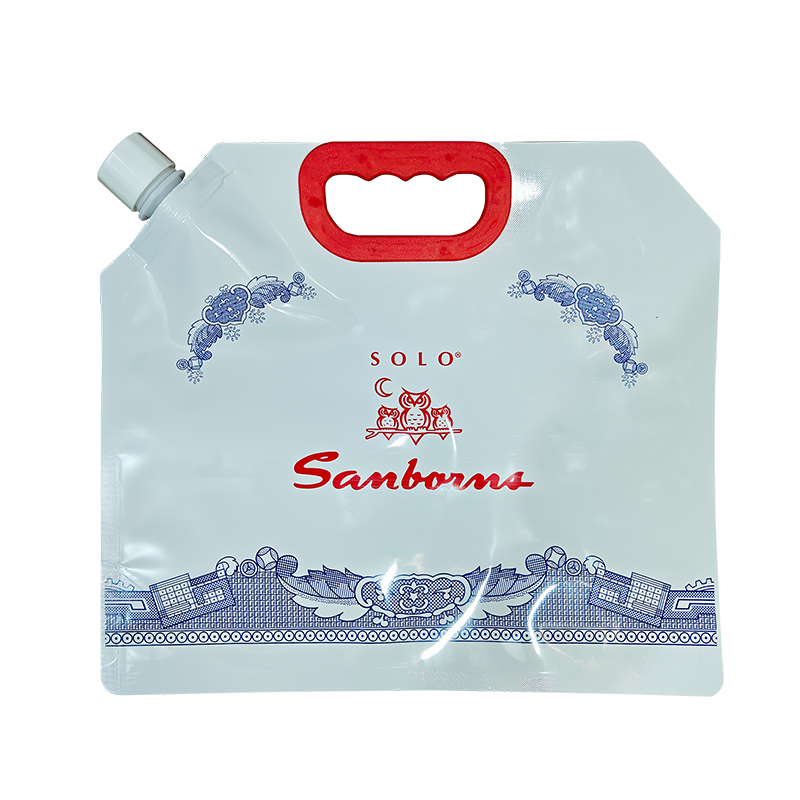 Solo-Swirl-Top-Beutel – weißer, durchscheinender Standbodenbeutel