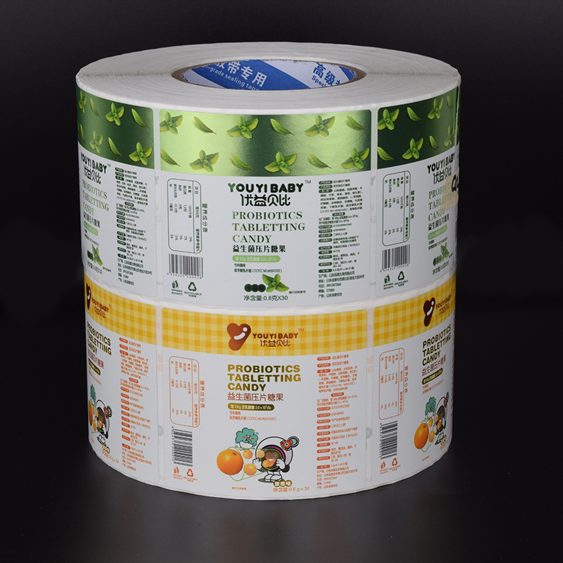 Klebeetikett aus beschichtetem Papier