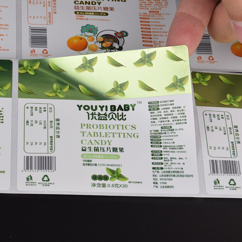 Klebeetikett aus beschichtetem Papier