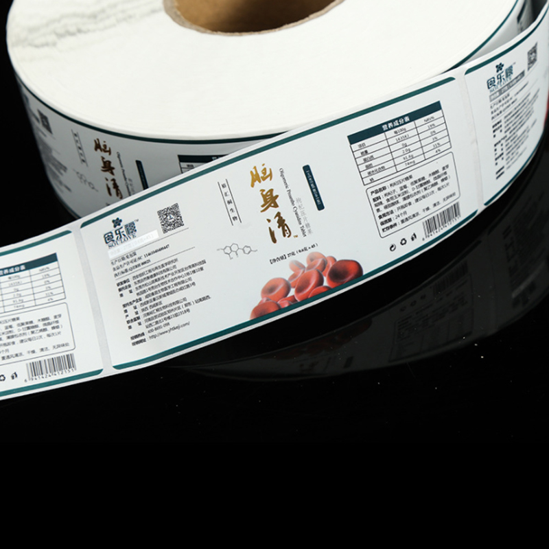 Selbstklebende Etiketten für Nahrungsergänzungsmittel