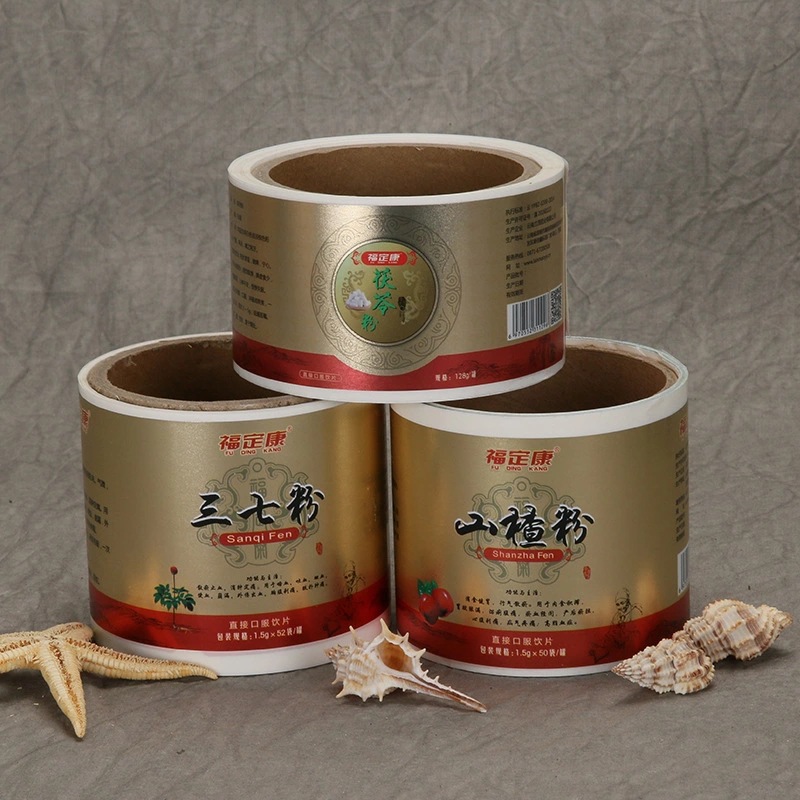 Selbstklebende Etiketten für Nahrungsergänzungsmittel